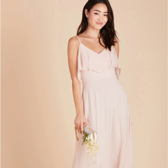 Birdy Grey Jane Convertible Chiffon Pale Blush Dress - Picture 2 of 11